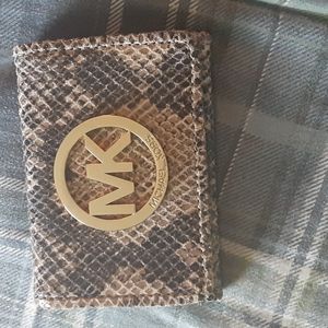 COPY - Really cute MK small beige python wallet-- Still available